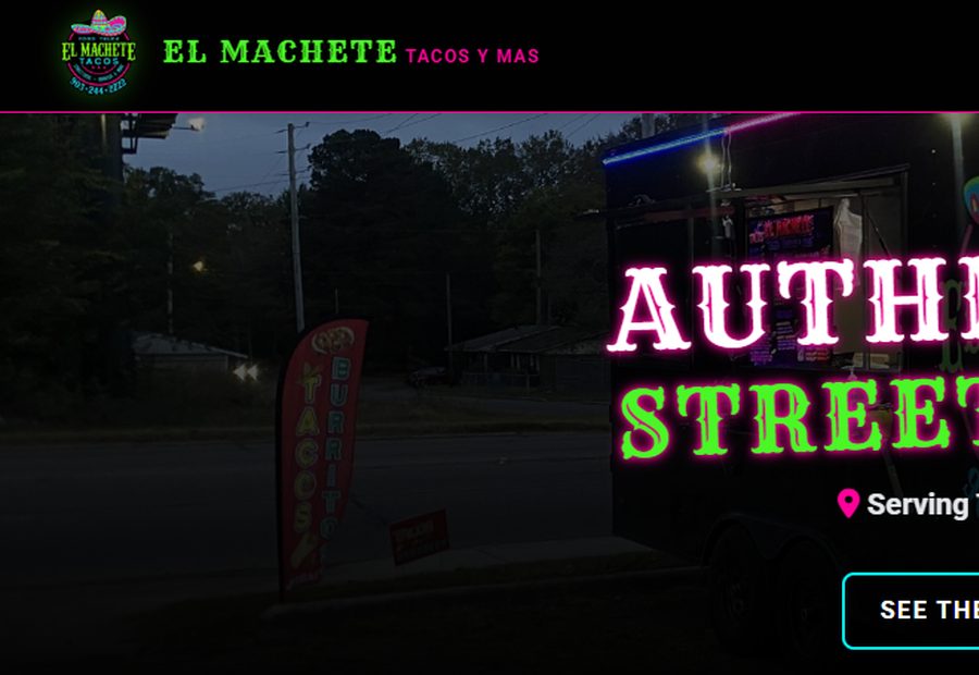 El Machete Tacos website screenshot